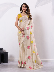 LAJEELEE एम्ब्रॉइडरेड बॉलीवुड जोर्जेट साड़ी