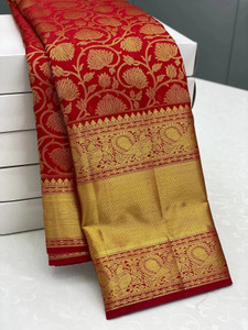 Om Shantam sarees Woven, Self Design Banarasi Art Silk, Jacquard Saree