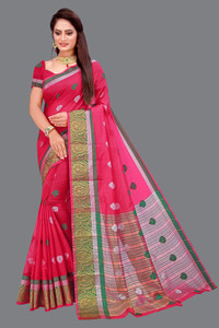 PRIYANSH CREATION Woven Bollywood Cotton Silk Saree