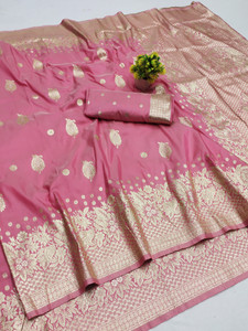 Ratnavali Woven Banarasi Silk Blend, Art Silk Saree