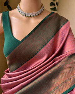 VADTALWALA Self Design Banarasi Jacquard Saree