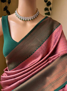 VADTALWALA Self Design Banarasi Jacquard Saree