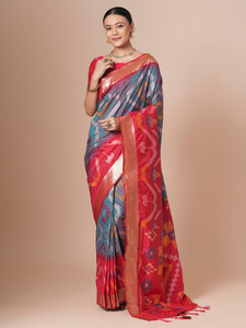 Sareemall Woven Pochampally Silk Blend Saree