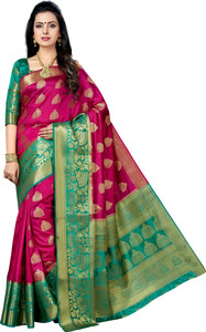 M.S.RETAIL Self Design Bollywood Silk Blend Saree