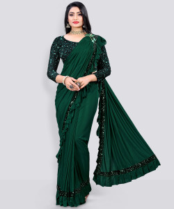 HouseOfCommon Embellished Bollywood Silk Blend Saree