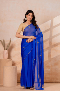 TBT Embroidered Daily Wear Chiffon Saree