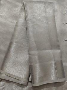 HR TEX Woven, Solid/Plain Banarasi Tissue Saree