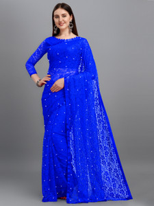 LOROFY Self Design Bollywood Net Saree