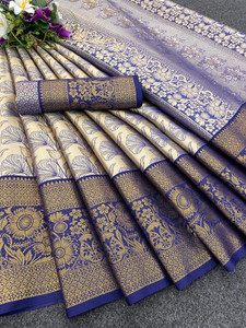 Tankori Self Design Banarasi Tissue Saree