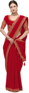 IRIS Embroidered Bollywood Pure Silk Saree