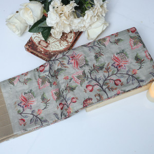 Muktasilk Digital Print Bollywood Silk Blend Saree