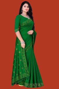 SHIVAYFAB Embellished Banarasi Chanderi, Chiffon Saree