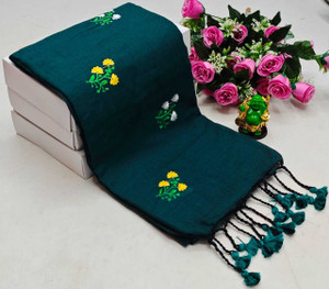 TWRIL Embroidered Handloom Pure Cotton Saree