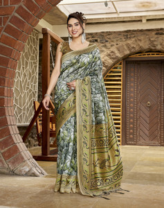 YASHIKA Polka Print Bollywood Art Silk Saree