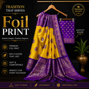 Kanooda Prints Embroidered Mysore Art Silk Saree