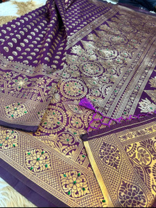 Banaras silk palace Woven Banarasi Raw Silk Saree