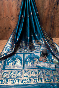 Ratnavali Woven Baluchari Silk Blend Saree