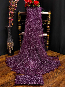 LADYSUTRA Self Design Bollywood Net Saree