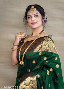 SEASON FAB Embellished Banarasi Jacquard, Art Silk Saree