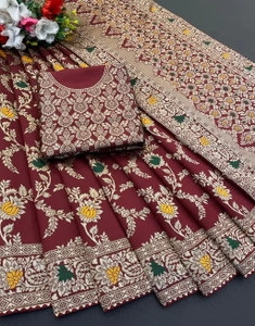 Shree Fashion Printed Banarasi Cotton Blend Saree