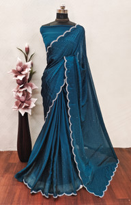 ZELENKA Embroidered Bollywood Chiffon Saree