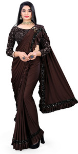 miracletex Self Design Bollywood Lycra Blend Saree