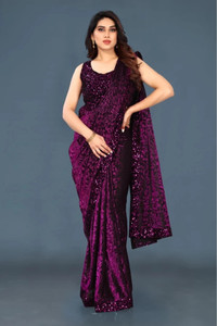 Karyavar Floral Print Bollywood Lycra Blend Saree