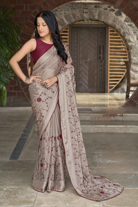 MANOHARI Embellished Bollywood Georgette Saree