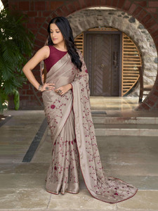 MANOHARI Embellished Bollywood Georgette Saree