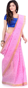 Desh Bidesh Printed, Woven, Blocked Printed Bollywood Handloom Cotton Blend, Pure Cotton Saree