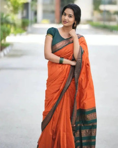 SWASTIKEXPORTS Woven Maheshwari Cotton Silk Saree
