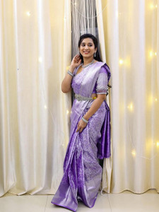 AVANTIKA FASHION Woven Kanjivaram Pure Silk, Art Silk Saree