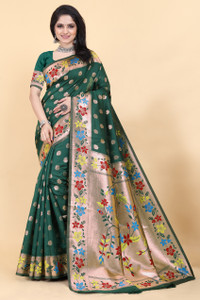 SuperLaxmi Woven Banarasi Silk Blend Saree
