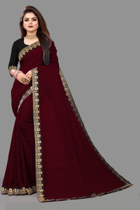Jevlan Solid/Plain Jamdani Silk Blend Saree