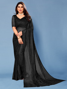 LOROFY Self Design Bollywood Net Saree