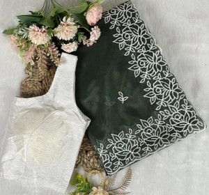 PATTARI Embroidered Bollywood Net Saree