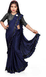 Foxsite Embellished Daily Wear Lycra Blend Saree