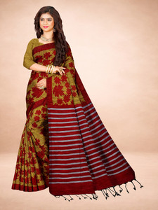 QUETZAL HANDLOOM SAREE Printed Sambalpuri Pure Cotton Saree