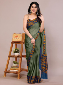 MIRCHI FASHION Printed, Geometric Print Daily Wear Chiffon, Georgette Saree