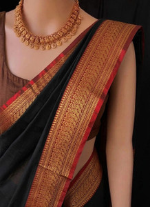 SuperLaxmi Woven Banarasi Cotton Blend Saree