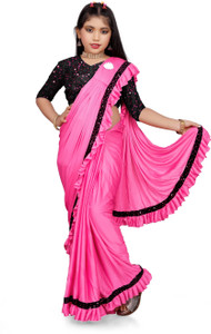 VRAJTEX FAB Embellished Bollywood Lycra Blend Saree