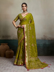 Ramevcration Printed Banarasi Chiffon Saree