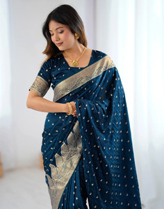 Satrani Woven, Embellished Banarasi Pure Silk Saree