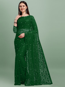 LOROFY Self Design Bollywood Net Saree