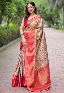 Tasrika Woven Paithani Silk Blend Saree