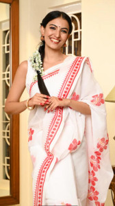 SMRITI HANDLOOM Printed Tant Pure Cotton Saree