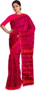 City and Country Woven Jamdani Pure Cotton Saree
