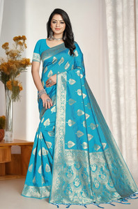 Pikham Woven Banarasi Jacquard Saree