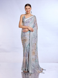 RekhaManiyar Digital Print Bollywood Georgette Saree