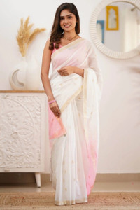 BARSO Woven Banarasi Pure Silk Saree